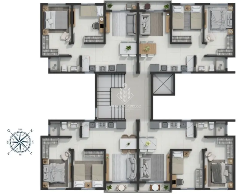 Foto 2 de Apartamento com 2 quartos à venda, 56m2 em Sertão do Maruim, Sao Jose - SC