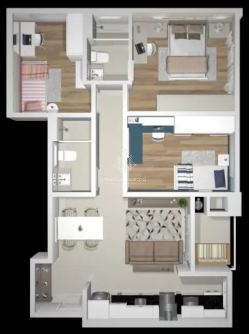 Foto 8 de Apartamento com 3 quartos à venda, 110m2 em Nova Palhoça, Palhoca - SC