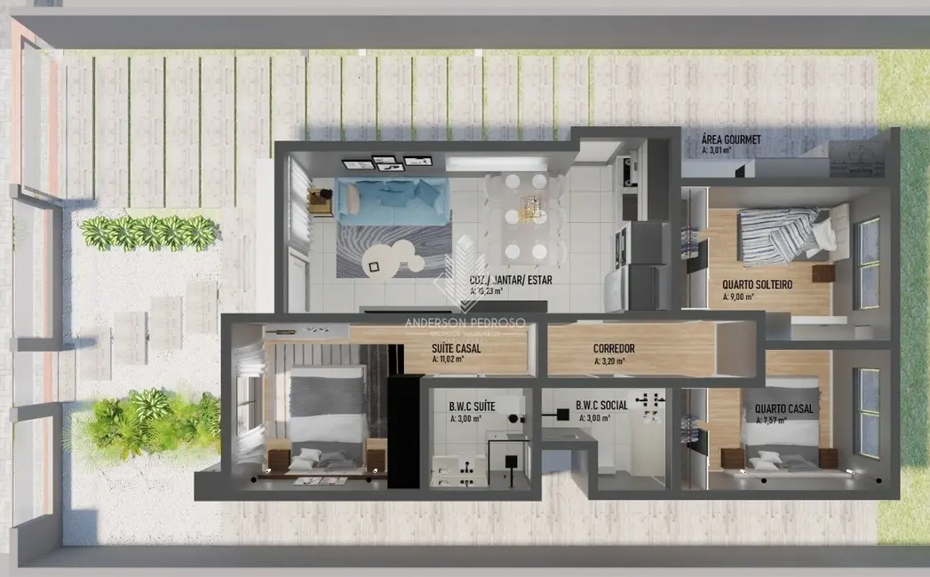 Foto 5 de Casa com 3 quartos à venda, 70m2 em Bela Vista, Palhoca - SC