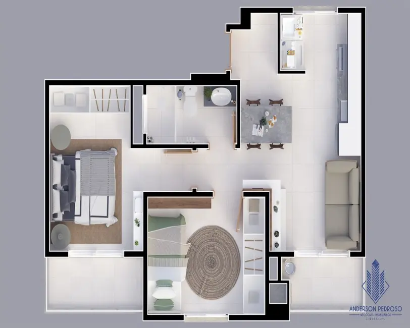 Foto 7 de Apartamento com 2 quartos à venda, 49m2 em Nova Palhoça, Palhoca - SC