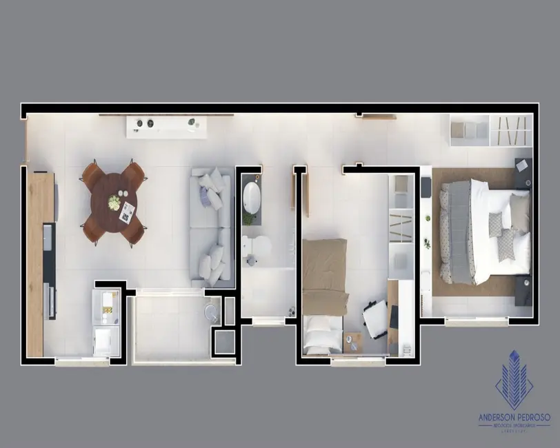 Foto 8 de Apartamento com 2 quartos à venda, 49m2 em Nova Palhoça, Palhoca - SC