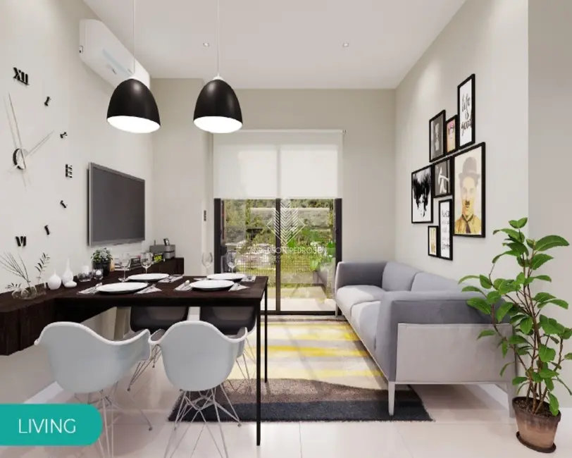 Foto 3 de Apartamento com 2 quartos à venda, 53m2 em São Sebastião, Palhoca - SC