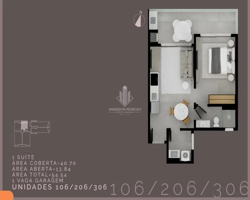 Foto 9 de Apartamento com 3 quartos à venda, 136m2 em Balneário Ponta do Papagaio (Ens Brito), Palhoca - SC