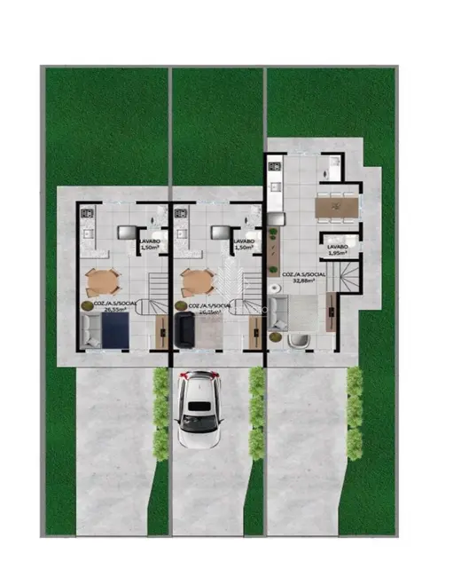 Foto 3 de Casa com 2 quartos à venda, 66m2 em Aririú, Palhoca - SC