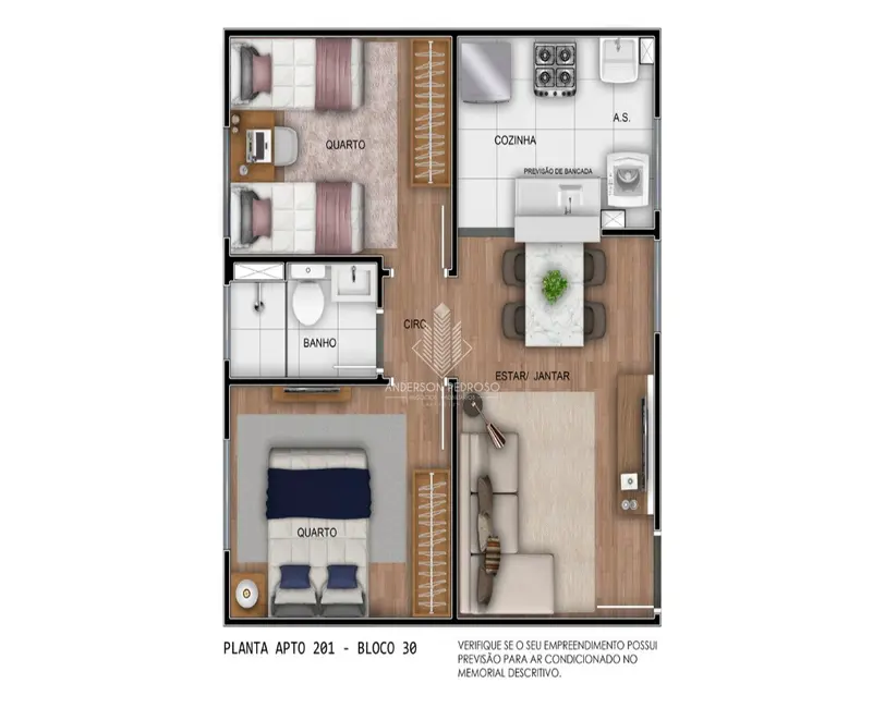 Foto 9 de Apartamento com 2 quartos à venda, 44m2 em Forquilhinha, Sao Jose - SC
