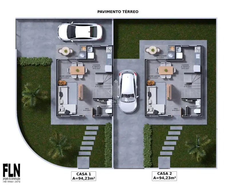 Foto 5 de Casa com 3 quartos à venda, 94m2 em Bela Vista, Palhoca - SC