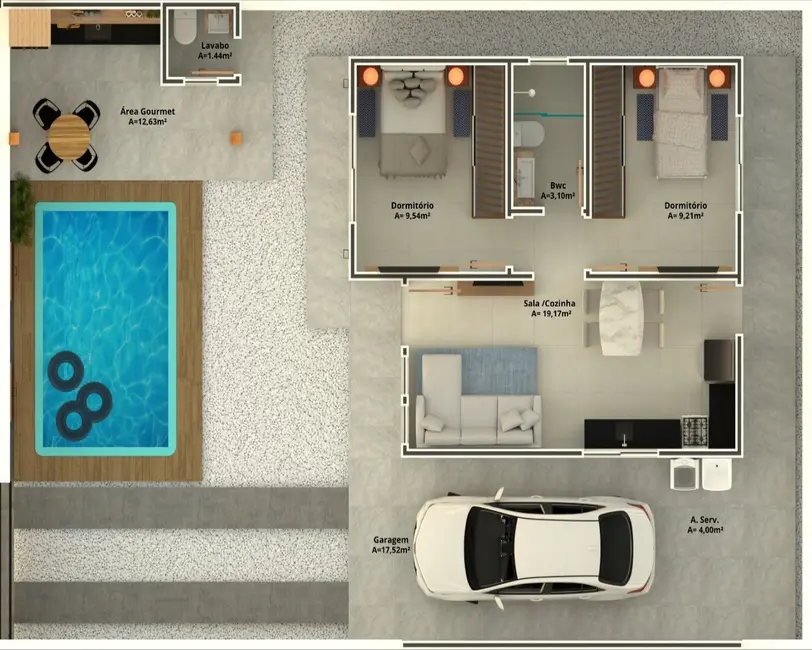 Foto 6 de Casa com 2 quartos à venda, 75m2 em Rio Grande, Palhoca - SC