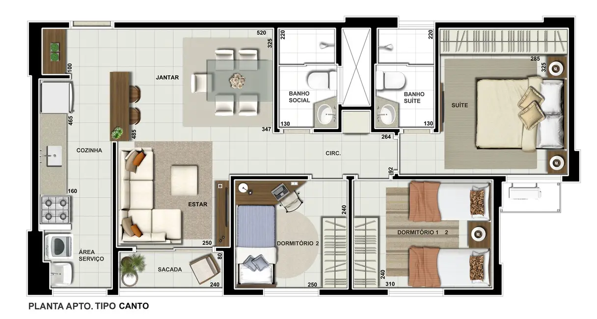 Apartamento com 3 quartos à venda, 113m2 em Vitória, Londrina - PR - imagem 3 Foto 3 de Apartamento com 3 quartos à venda, 113m2 em Vitória, Londrina - PR