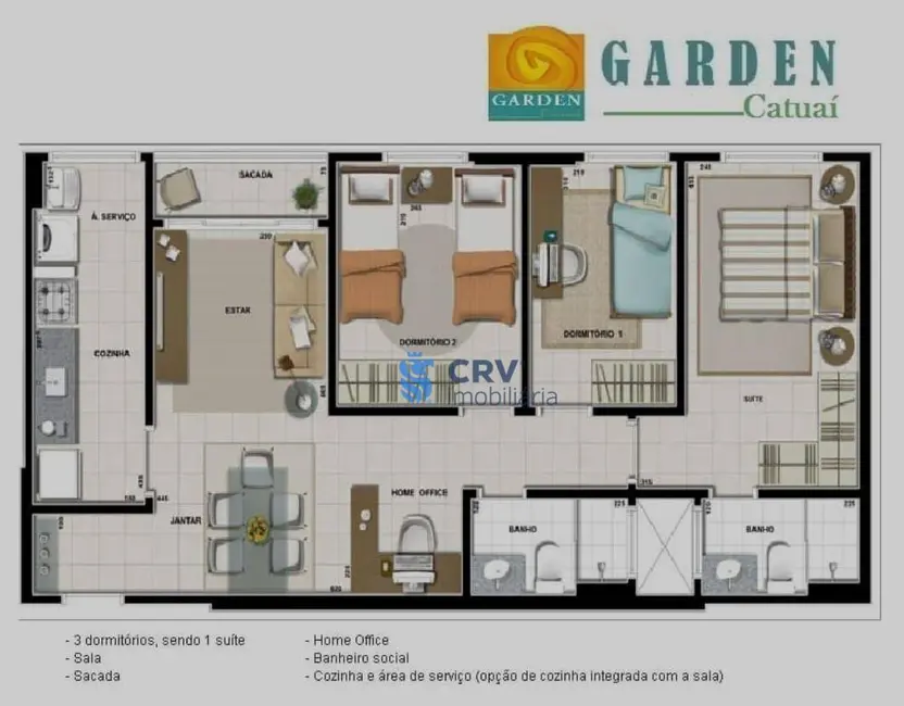 Apartamento com 3 quartos à venda, 90m2 em Terra Bonita, Londrina - PR - imagem 3 Foto 3 de Apartamento com 3 quartos à venda, 90m2 em Terra Bonita, Londrina - PR