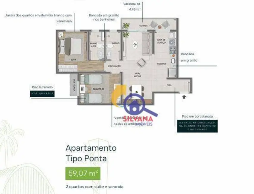 Foto 7 de Apartamento com 3 quartos à venda, 70m2 em Indaiá, Belo Horizonte - MG