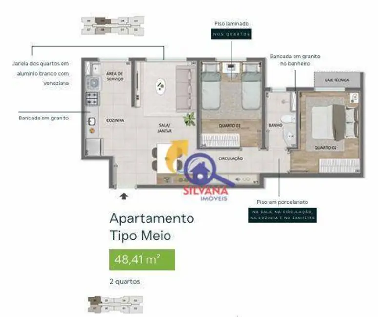 Foto 8 de Apartamento com 3 quartos à venda, 70m2 em Indaiá, Belo Horizonte - MG