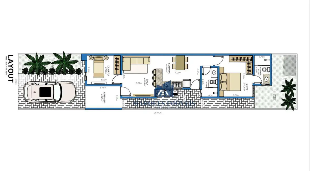 Foto 2 de Casa com 2 quartos à venda, 125m2 em Ariquemes - RO