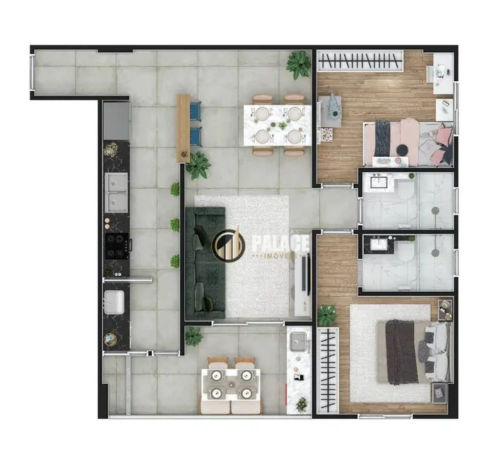 Apartamento com 2 quartos à venda, 140m2 em Praia Grande - SP - imagem 9 Foto 9 de Apartamento com 2 quartos à venda, 140m2 em Praia Grande - SP