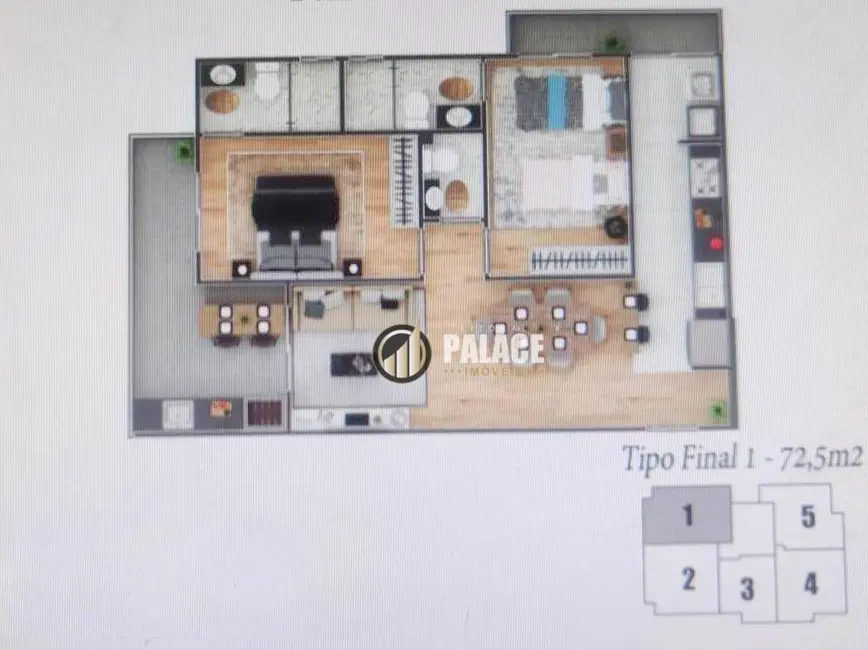 Foto 5 de Apartamento com 2 quartos à venda, 140m2 em Praia Grande - SP