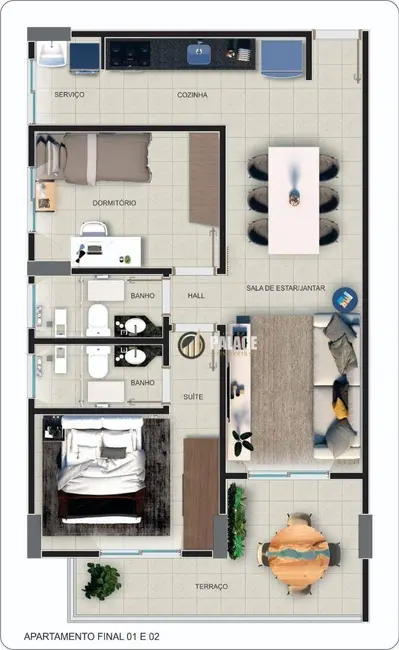 Foto 6 de Apartamento com 2 quartos à venda, 110m2 em Canto do Forte, Praia Grande - SP