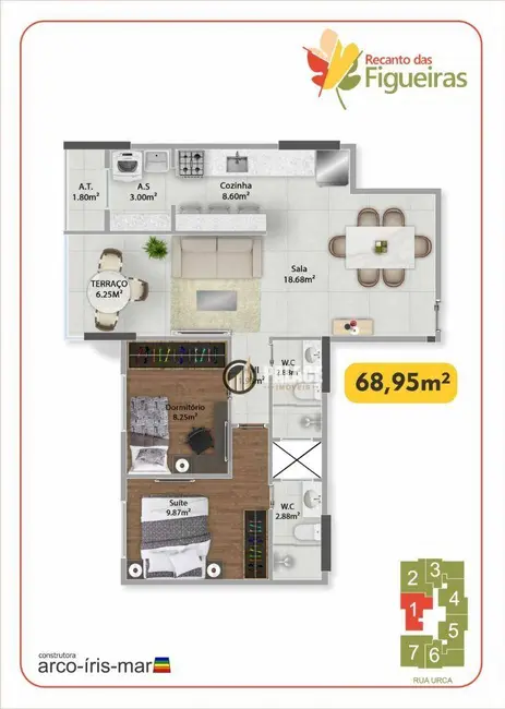 Foto 6 de Apartamento com 2 quartos à venda, 140m2 em Praia Grande - SP