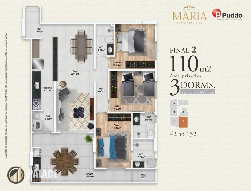 Foto 8 de Apartamento com 3 quartos à venda, 160m2 em Praia Grande - SP