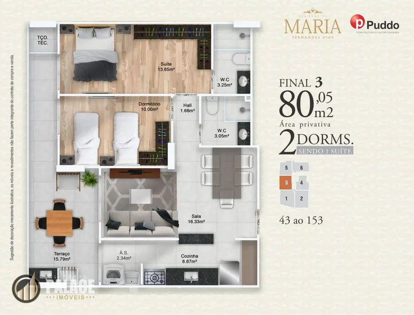 Foto 6 de Apartamento com 2 quartos à venda, 125m2 em Praia Grande - SP