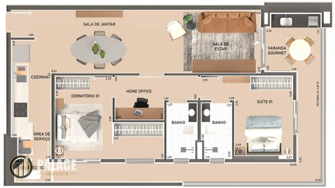 Apartamento com 2 quartos à venda, 160m2 em Canto do Forte, Praia Grande - SP - imagem 5 Foto 5 de Apartamento com 2 quartos à venda, 160m2 em Canto do Forte, Praia Grande - SP