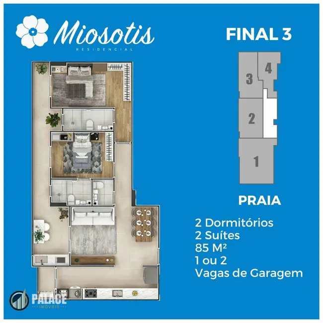 Apartamento com 2 quartos à venda, 130m2 em Real, Praia Grande - SP - imagem 5 Foto 5 de Apartamento com 2 quartos à venda, 130m2 em Real, Praia Grande - SP