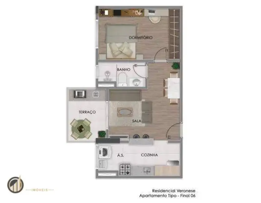 Foto 5 de Apartamento com 1 quarto à venda, 80m2 em Praia Grande - SP