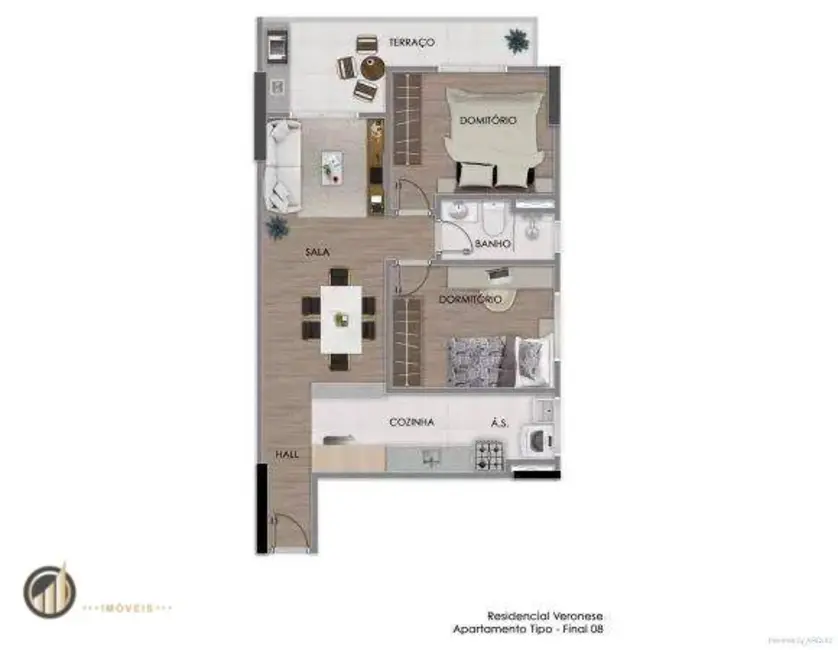 Apartamento com 2 quartos à venda, 114m2 em Praia Grande - SP - imagem 7 Foto 7 de Apartamento com 2 quartos à venda, 114m2 em Praia Grande - SP