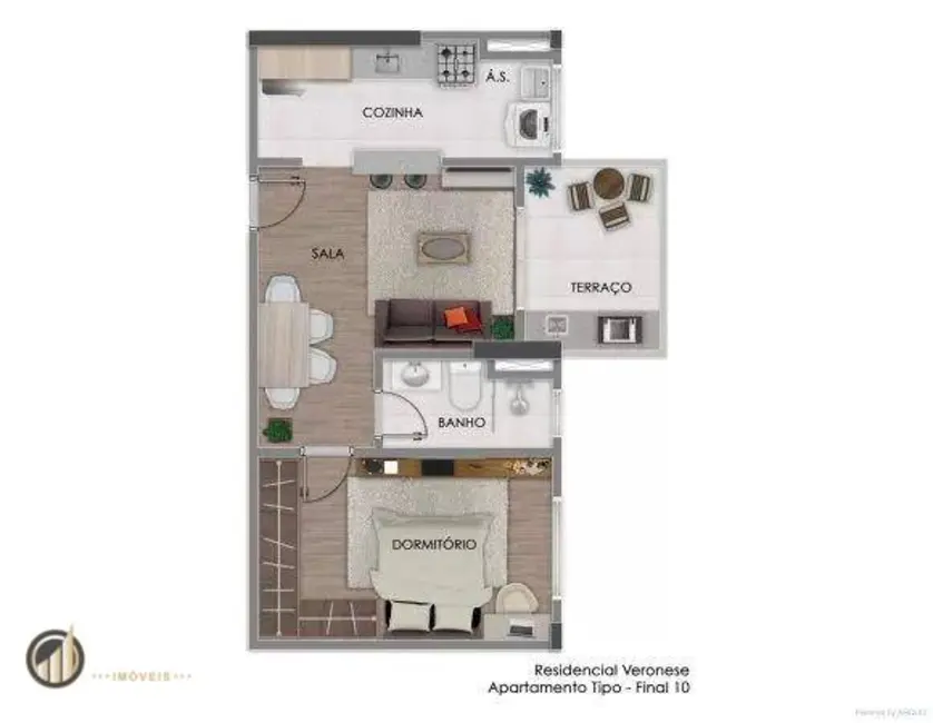 Foto 5 de Apartamento com 1 quarto à venda, 80m2 em Praia Grande - SP