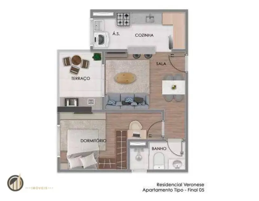 Foto 5 de Apartamento com 1 quarto à venda, 77m2 em Praia Grande - SP