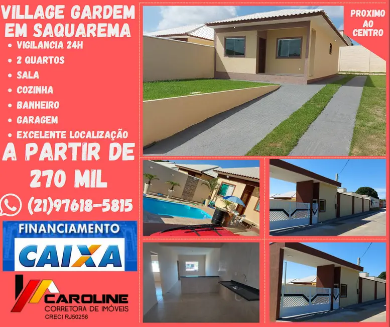 Foto 1 de Casa com 2 quartos à venda, 65m2 em Aterrado (Bacaxá), Saquarema - RJ