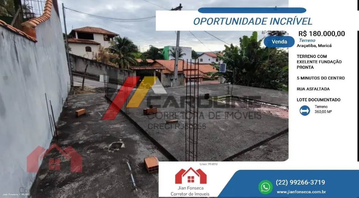 Foto 9 de Terreno / Lote à venda, 360m2 em Araçatiba, Marica - RJ