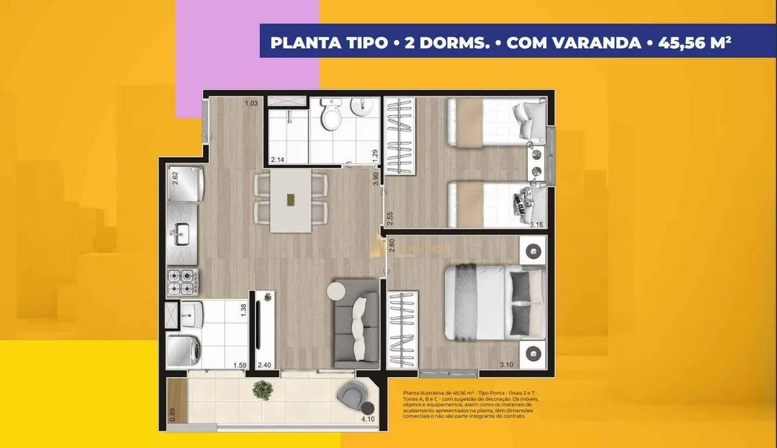 Foto 1 de Apartamento com 2 quartos à venda, 9143m2 em Osasco - SP