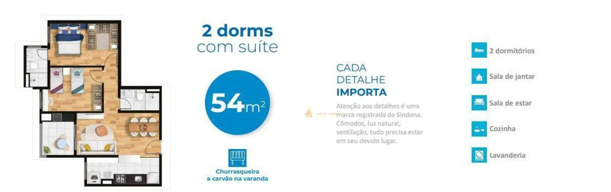 Foto 3 de Apartamento com 3 quartos à venda, 66m2 em Bussocaba, Osasco - SP