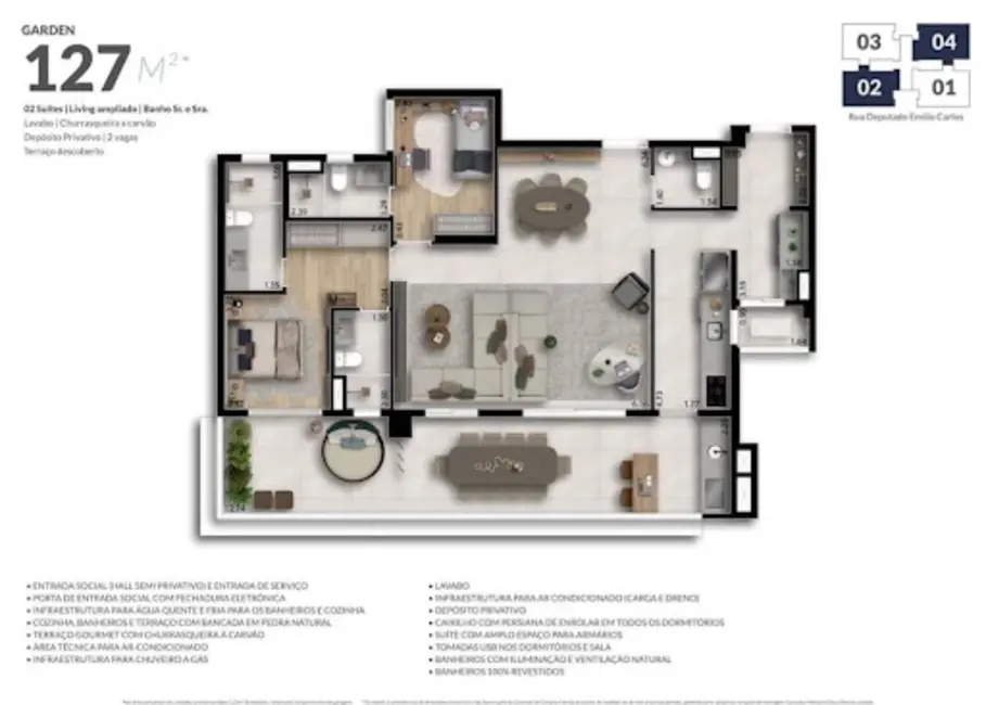 Foto 4 de Apartamento com 3 quartos à venda, 127m2 em Vila Campesina, Osasco - SP