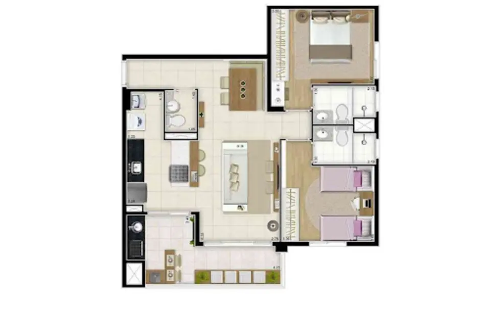 Foto 2 de Apartamento com 2 quartos à venda, 74m2 em Centro, Osasco - SP