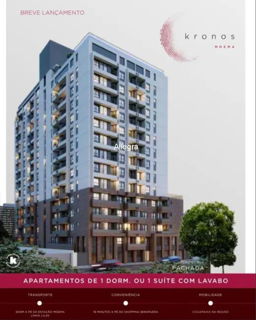 Foto 2 de Apartamento com 1 quarto à venda, 41m2 em Moema, São Paulo - SP