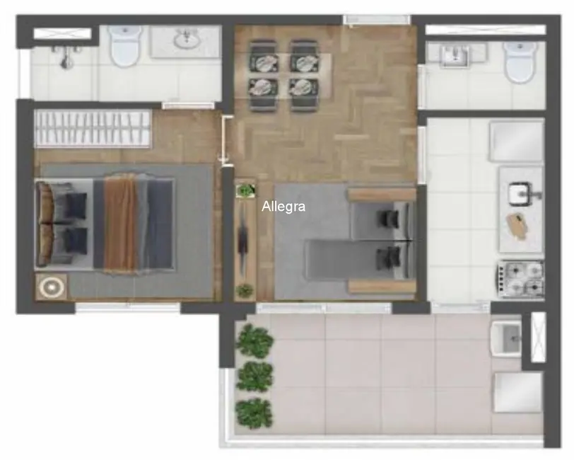 Apartamento com 1 quarto à venda, 40m2 em Vila Mariana, São Paulo - SP - imagem 5 Foto 5 de Apartamento com 1 quarto à venda, 40m2 em Vila Mariana, São Paulo - SP