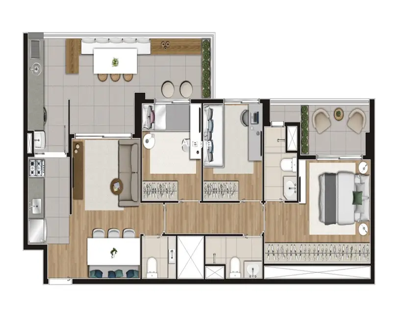 Apartamento com 4 quartos à venda, 153m2 em Vila Leopoldina, São Paulo - SP - imagem 3 Foto 3 de Apartamento com 4 quartos à venda, 153m2 em Vila Leopoldina, São Paulo - SP