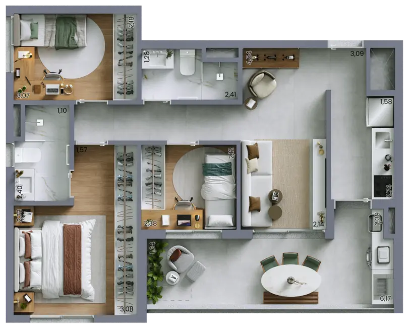 Foto 6 de Apartamento com 3 quartos à venda, 96m2 em Moema, São Paulo - SP