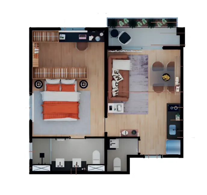 Apartamento com 1 quarto à venda, 23m2 em Moema, São Paulo - SP - imagem 6 Foto 6 de Apartamento com 1 quarto à venda, 23m2 em Moema, São Paulo - SP