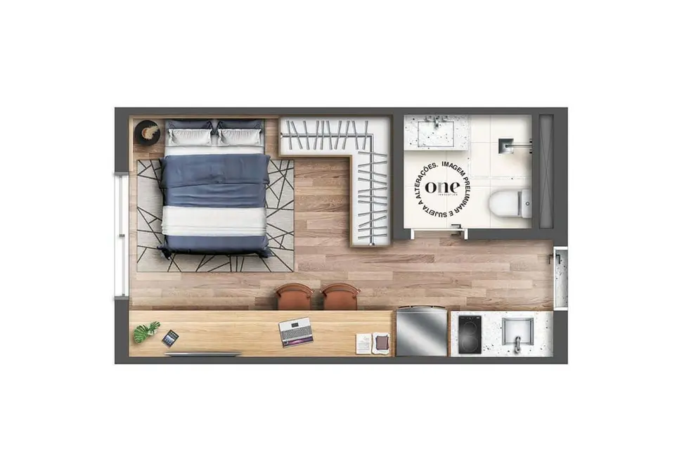 Apartamento com 1 quarto à venda, 32m2 em Butantã, São Paulo - SP - imagem 6 Foto 6 de Apartamento com 1 quarto à venda, 32m2 em Butantã, São Paulo - SP