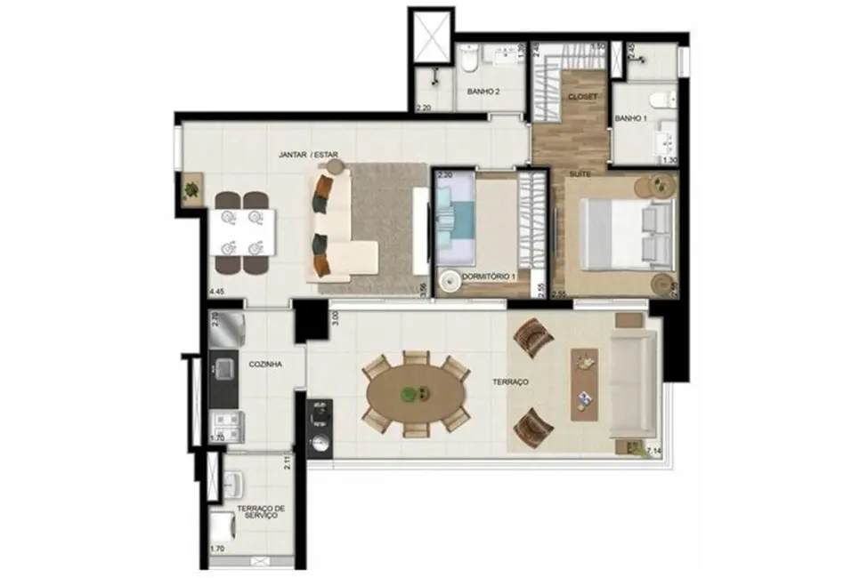 Foto 3 de Apartamento com 2 quartos à venda, 85m2 em Pinheiros, São Paulo - SP