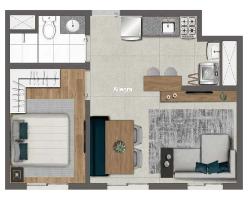 Apartamento com 2 quartos à venda, 42m2 em Butantã, São Paulo - SP - imagem 3 Foto 3 de Apartamento com 2 quartos à venda, 42m2 em Butantã, São Paulo - SP