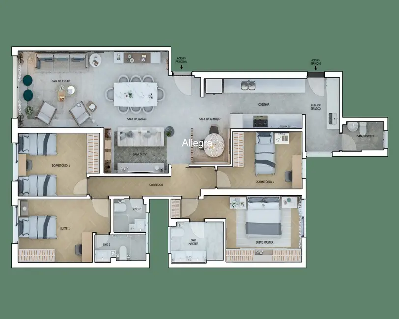 Foto 2 de Apartamento com 4 quartos à venda, 146m2 em Perdizes, São Paulo - SP