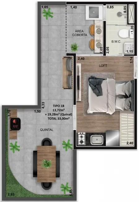 Foto 8 de Apartamento com 1 quarto à venda, 20m2 em Vila Esperança, São Paulo - SP