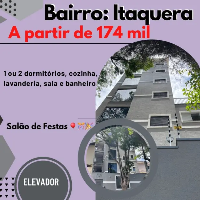 Foto 2 de Apartamento com 2 quartos à venda, 40m2 em Itaquera, São Paulo - SP