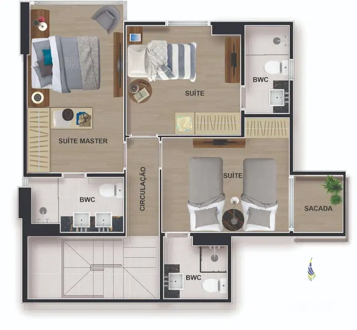 Apartamento com 3 quartos à venda, 149m2 em Capim Macio, Natal - RN - imagem 3 Foto 3 de Apartamento com 3 quartos à venda, 149m2 em Capim Macio, Natal - RN