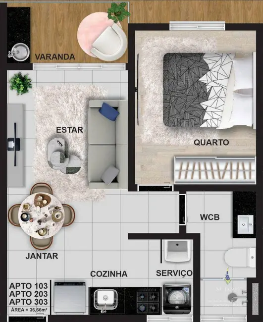 Apartamento com 2 quartos à venda, 53m2 em Intermares, Cabedelo - PB - imagem 4 Foto 4 de Apartamento com 2 quartos à venda, 53m2 em Intermares, Cabedelo - PB