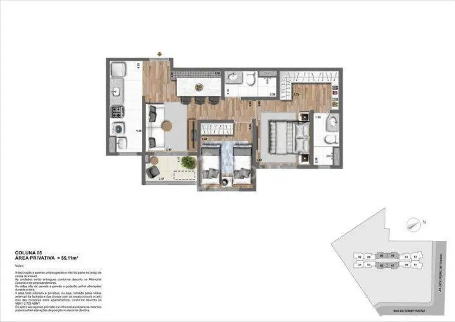Foto 1 de Apartamento com 2 quartos à venda, 5082m2 em Bonfim, Campinas - SP