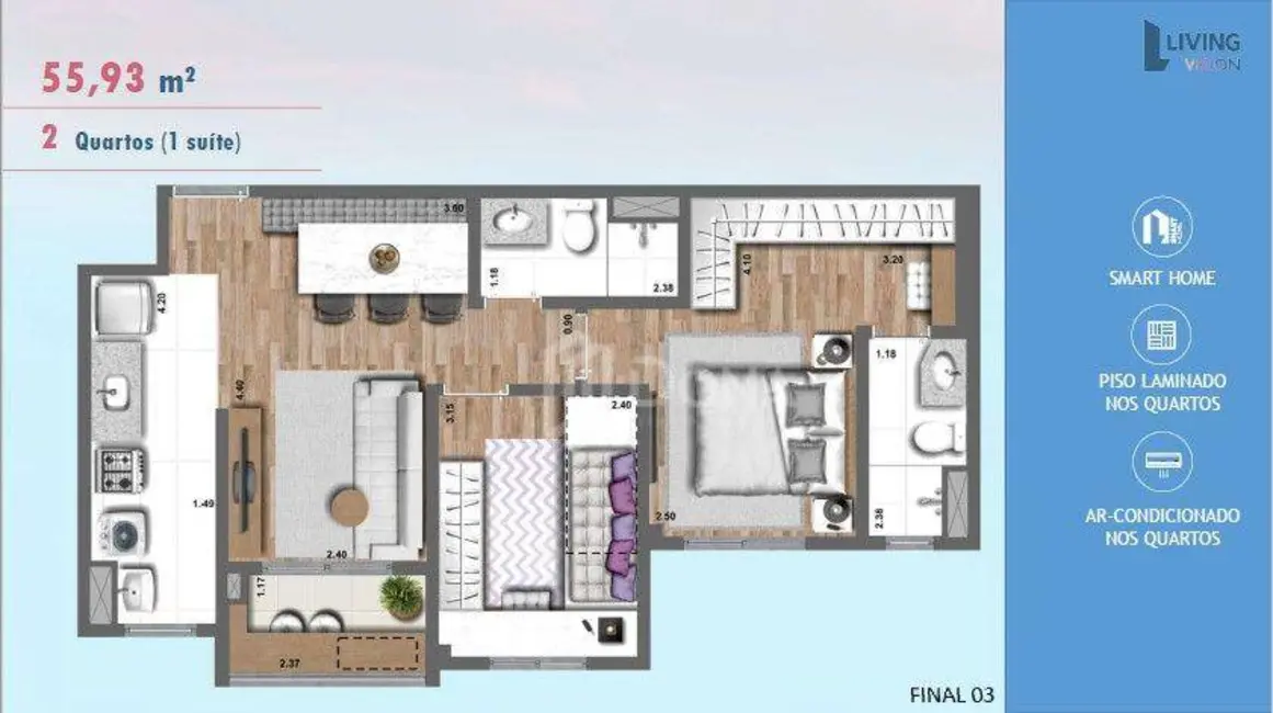 Foto 1 de Apartamento com 2 quartos à venda, 5082m2 em Bonfim, Campinas - SP