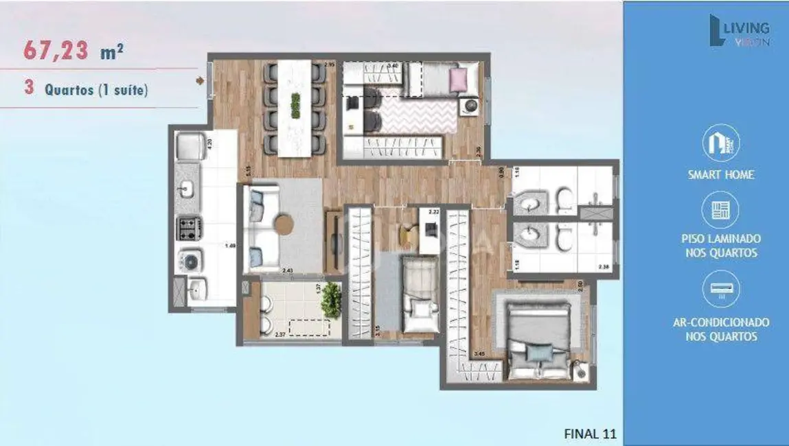 Foto 1 de Apartamento com 3 quartos à venda, 5082m2 em Bonfim, Campinas - SP